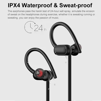 Bezvadu Austiņas Bluetooth 5.0 Ūdensizturīgs iedarbību ipx4 Auss Āķis Austiņu Sporta Darbojas Stereo Austiņas Bezvadu TF ar mikrofonu