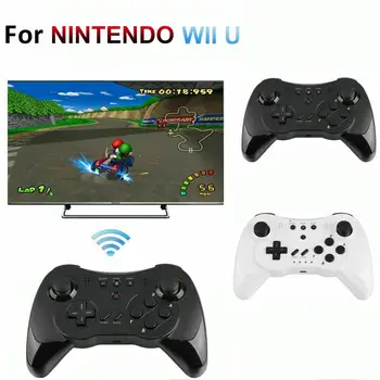 Bezvadu Classic Pro Kontrolieris Kursorsviru Gamepad par Nintend Wii U Pro ar USB Kabeli, Bezvadu Tālvadības pults Wii U