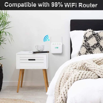 Bezvadu Maršrutētāja WiFi Repeater 300/1200Mbps Extender 2.4 G/5G Pastiprinātājs Saņemšanas Pastiprinātājs 5Ghz Tīkla Signāla Izplešanās Uzlabota