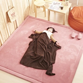 Bieza 3CM Coral Fleece Samta paklājs guļamistabā paklāju sabiezējumu Bērnu uzkāpa playmat Japāņu tatami lvingroom paklāju liela izmēra mattess