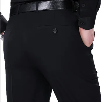 Bieza Vīriešu Biznesa Melnas Bikses, Ziemas Bikses Baggy Drēbes Pantalon Modes (Dungriņi) 2020 Broeken Modes Macacao Masculino