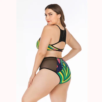 Bikini uzvalks dāmas plus lieluma peldkostīmu neatkarīgu divdaļīga Biquini peldkostīmu seksīgā lielo krūšu push augstas krūšturis sadalīt Mujer peldkostīmu