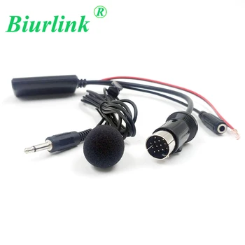 Biurlink Auto CD Stereo Radio 13Pin AUX Audio Ievades Ports 3.5 mm Bluetooth Bezvadu 5.0 Mikrofons Adaptera Kabelis Priekš kenwood Portativa