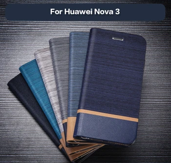 Biznesa Ādas Gadījumā Huawei Nova 3 Mīksta Silikona Atpakaļ Gadījumā, Huawei Nova 3 Flip Kartes Slots Grāmatu Gadījumā