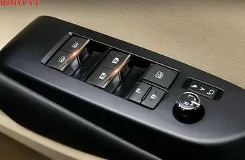 BJMYCYY Auto logu pacēlāja slēdža poga vāka uzlīme apdares sequin Interjera dekorēšana TOYOTA Highlander-2018