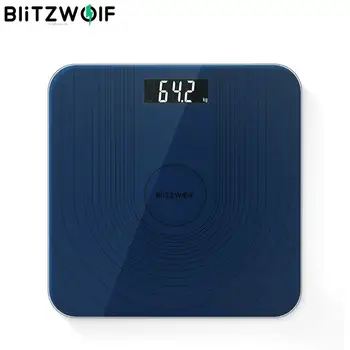 BlitzWolf BW-SC2 Lowe Jauda Grīdas Ķermeņa Smart Electric Digitālā Svara Veselības Vannas istaba Mēroga Rūdīts Stikls LCD Displejs 180kg/50g