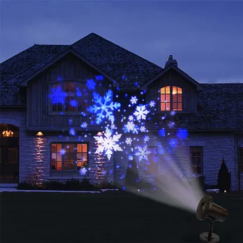 Blizzard Sniegpārslas Ainavas Projekcijas Lampa Brīvdienu Iekštelpu Apgaismojums, Ziemassvētku Un Jaunā Gada Puse Apgaismes Piederumi, Mājas Dekoru
