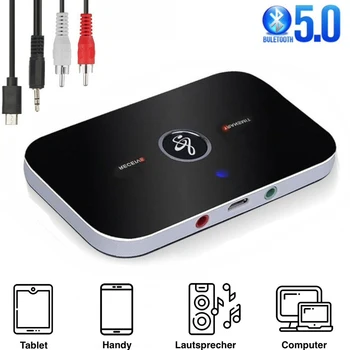 Bluetooth 5.0 Audio Raidītājs Uztvērējs B6 Bezvadu RCA un 3,5 mm Aux Pieslēgvieta, USB Dongle Stereo Mūzikas un Adapteri Car PC TV Austiņas