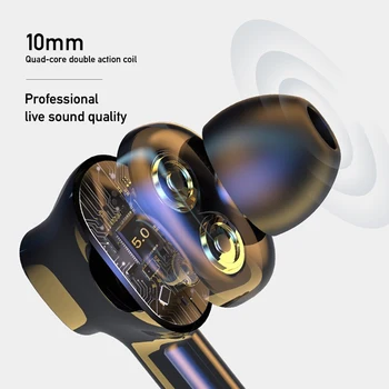 Bluetooth 5.0 Bezvadu Austiņas Ar Mic Uzlādes Box Stereo Sporta Earbuds auss Ūdensizturīgs Earbuds Austiņas smart Tālruni