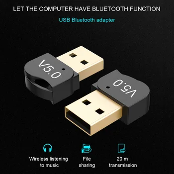 Bluetooth Adapteri PC Bluetooth 5.0 Bezvadu Uztvērējs, kas Atbalsta Windows 7/XP8/8.1/10 Tastatūru, Peli, Printeri Austiņas