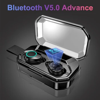 Bluetooth Austiņas Bezvadu Earbuds Waerproof Sporta Austiņas par Tālruni, Tabletes Zilo Zobu 5.0 Earbuds IPX7 Kas Maksas Power Bank