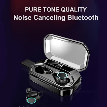 Bluetooth Austiņas Bezvadu Earbuds Waerproof Sporta Austiņas par Tālruni, Tabletes Zilo Zobu 5.0 Earbuds IPX7 Kas Maksas Power Bank