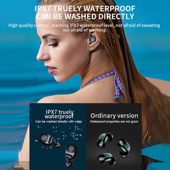 Bluetooth Bezvadu Austiņas ar Mikrofonu, Sporta Ūdensizturīgs Bluetooth Austiņas HIFI Stereo Trokšņa Slāpēšanas Austiņas un Earbuds