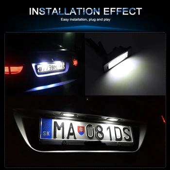 BMW E53/X5 pirms facelift CANBUS LED Auto Nekādas Kļūdas Licences Plāksnes Gaismas spuldzes auto Skaits lampas Nav Hyper Flash @12V SAARMAT