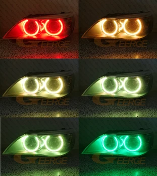 BMW E60 E61 LCI 525i 528i 530i 535i 545i 550i M5 Lielisku RF Bluetooth remote APP Multi-Krāsu RGB led angel eyes komplektu