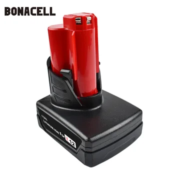 Bonacell 6000mAh 12V Jaudas Instruments, Uzlādējamās Li-ion Baterijas Nomaiņa Baterijas Milwaukee M12 C12 WS M12 IS L10