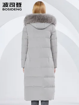 Bosideng Sieviešu dūnu Jaka ziemas ilgi outwear dabīgās kažokādas apkakli wateroroof augstas kvalitātes B80141048
