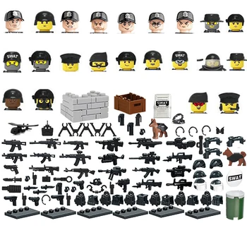 Bruņoto Celtniecības Bloki Militāro Īpašo Spēku Karavīri Ķieģeļi Skaitļi Ieroči Ieroču Saderīgu Bērniem Rotaļlietas