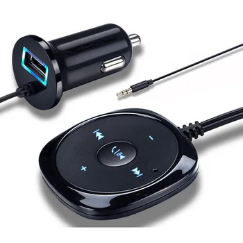 Brīvroku Automašīnas Komplekts Bezvadu A2DP Stereo Mūzikas Uztvērējs, 3,5 mm AUX Audio Uztvērējs, Bluetooth 4.0 2.1 USB Automašīnas Lādētājs Atbalsta SiRi