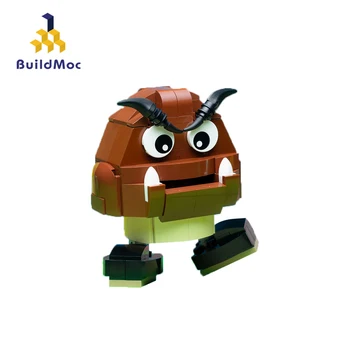 BuildMoc Radītāja Idejas Goomba Skaitļi Bērniem, Rotaļlietas, Celtniecības Bloki Klasisko Spēli Super Sēņu Bloki Izglītojošas Rotaļlietas Bērniem