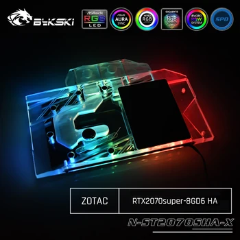 Bykski N-ST2070SHA-X GPU Ūdens Dzesēšanas Bloks ZOTAC RTX 2070 super-8GD6 HA / RTX 2070 super-8GD6 MINI OC