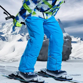 Bērniem bērnu slēpošanas sniega bikses 4 6 8 pusaudžu zēns, meitene, ziemā slēpošana snowboard bikses, āra sporta apģērbu Krievijas ziemas bikses -35