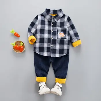 Bērniem Bērnu, Zēnu, Meiteņu Drēbes, Zīdaiņu Džentlmenis BIEZS Krekls Vēstuli Siksna Bikses 2gab/set Toddler Apģērbu Bērniem Tērpi Pievienot Samts
