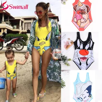 Bērnu Bērniem, Baby Meitenes 2019 viens gabals peldkostīms 3D multfilmas Bērniem peldbikses Monokini vasaras beachwear peldēties uzvalku karstā Biquini
