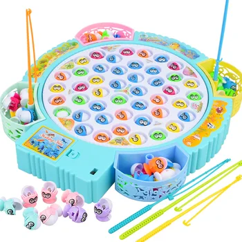Bērnu elektriskie rotācijas zvejas rotaļlietas agrīnās izglītības mūzikas magnētisko zivju bērni ir dāvana divējāda lietojuma zvejas izglītības rotaļlieta