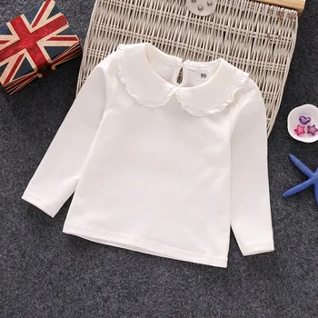 Bērnu Meitenēm, T-krekli Princese Jaundzimušo Bērnu Apģērbu Vairumtirdzniecības Toddler Kokvilnas T krekls ar garām Piedurknēm Blūze Ikdienas Apģērbu Modes