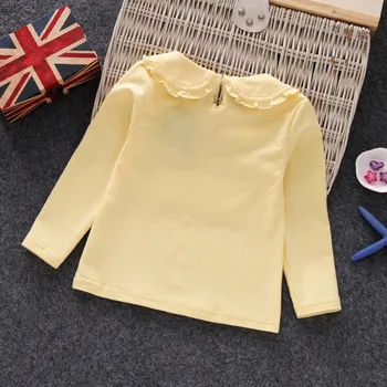 Bērnu Meitenēm, T-krekli Princese Jaundzimušo Bērnu Apģērbu Vairumtirdzniecības Toddler Kokvilnas T krekls ar garām Piedurknēm Blūze Ikdienas Apģērbu Modes