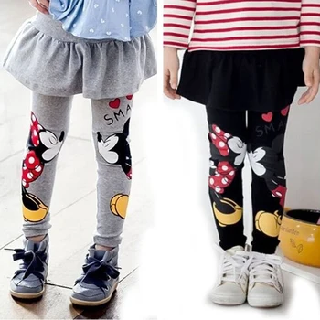 Bērnu meiteņu svārki, bikses, kokvilnas bērniem legging karikatūra skūpsts peli drukāt bikses bērniem, svārki, bikses, rudens ziemas meiteņu drēbes