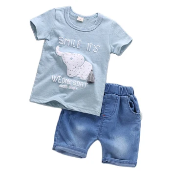 Bērnu Zēnu Apģērbu Komplekti, 2019. Gada Vasaras Bērnu drēbes, Bērnu T Krekls, bikses 2pc Toddler Karikatūra Drēbes Zēniem Sportwear 1 2 3 4 Gadiem