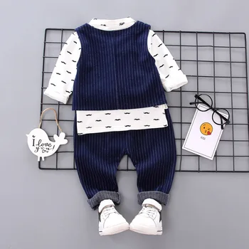 Bērnu Zēnu Drēbes 2020. Gadam Pavasara Rudens Sporta Tērpi Toddler Zēnu Apģērba 3pcs Karikatūra Lācis Veste garām Piedurknēm, Garās Bērniem