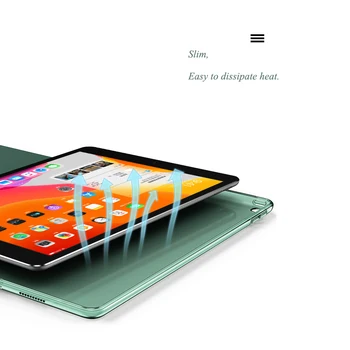 Būtiska iPad Gaisa 10.5 collu 2019 Gadījumā PU Ādas Trifold Stāvēt + PC Cieto dibenu ar mīkstām malām Smart Cover iPad 3 GAISA Lietā