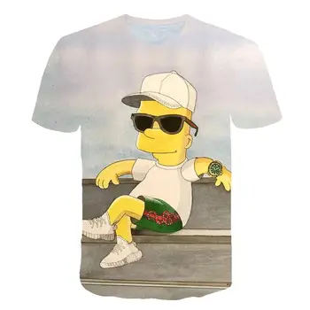 Camiseta con estampado 3d de Simpsons, ropa de casa de los Simpsons, traje de sudadera de Simpsons para hombre y muj