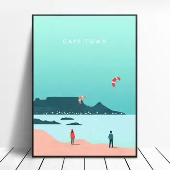 Cape Town Audekls Ceļojumu Plakātu Izdrukas Mājas Sienas Mākslas Dekoru Krāsošana