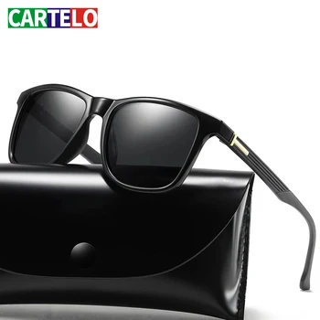 CARTELO Saulesbrilles Classic Laukumā Brilles Vīriešu Modes Black Sunglass UV400 Pārklājuma Objektīvs Braukšanas Brilles Vīrieši/Wome