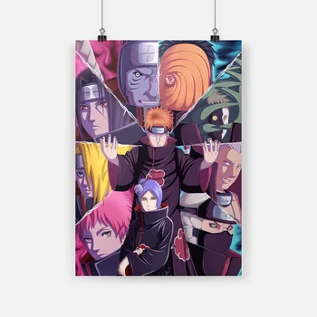 Collab Akatsuki Naruto Anime Plakāts Ierāmēts Koka Kadru Audekla Apgleznošana Sienu Mākslas Dekors Dzīvojamā Istaba Studiju Sākuma Apdare Izdruku