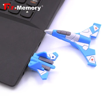 Cool Cīnītājs Usb 2.0 Flash Drive 4GB 8GB 16GB 32GB Blue Plaknes Pendrive Memory Stick Personalizētu Dāvanu Skaists Cīnītājs Pen Drive