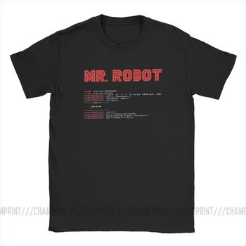Cool Mr Robots T Krekls Plānošanas Programmētājs Tees Attīstītājs Kods T-Krekli Vīriešiem Apkalpes Kakla Kokvilnas ar Īsām Piedurknēm Lielo Izmēru Apģērbi