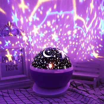 Cool Rotējošo Nakts Gaismas Projekcijas Lampa Zvaigžņotām Debesīm Unicorn Bērnu Baby Miega Romantiska LED Projekcijas Lampa, Mājas Piederumi