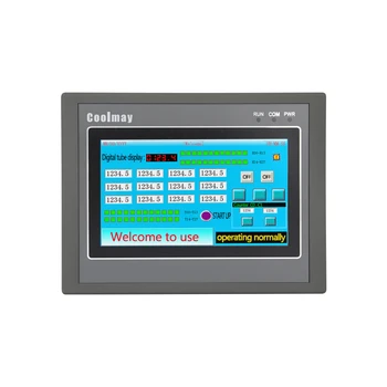 Coolmay 4.3 collu 12di 12do releja izejas rs485, rs232 rūpniecības viss vienā plc touchscreen