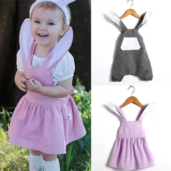 Cute Baby Girl Auss Siksna viengabala Romper mazas Meitenes Tutu Siksna Kleita Zīdaiņiem Jaundzimušo Bērnu Apģērbs Vasaras Apģērbs no 0-4T