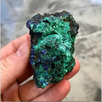 Dabas Zilā Azurite Minerālu Rūdas Paraugiem Akmens Malahīts Kristāla Rough Stone