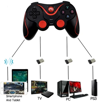 DATU VARDE Bluetooth Bezvadu Gamepad Game Controller PS3 TV PC Klēpjdators Kursorsviru, Iphone, Android Smart Tālrunis Kontrolieris