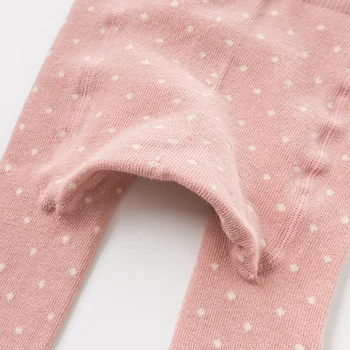 DB12033 dave bella rudens infant baby meitenes lolita rozā truša punkti stulpiņi bērnu modes stulpiņi