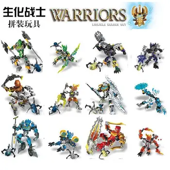 DECOOL Bionicle Warriors Varoņi Rūpnīcas Aizsargs Bioķīmisko Robots Formas Varonis, Celtniecības Bloki, Ķieģeļi, Rotaļlietas Bērniem Dāvanas
