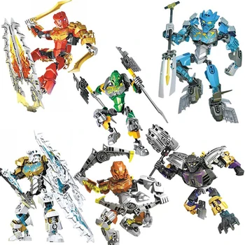 DECOOL Bionicle Warriors Varoņi Rūpnīcas Aizsargs Bioķīmisko Robots Formas Varonis, Celtniecības Bloki, Ķieģeļi, Rotaļlietas Bērniem Dāvanas