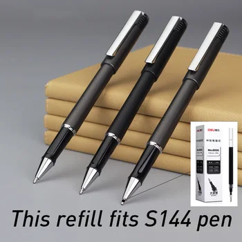 Deli lielas ietilpības uzpilde melnās 1.0 mm želeja piepildīt bieza caurule pielāgot s144 pildspalvu piepildīt 10pcs 6936